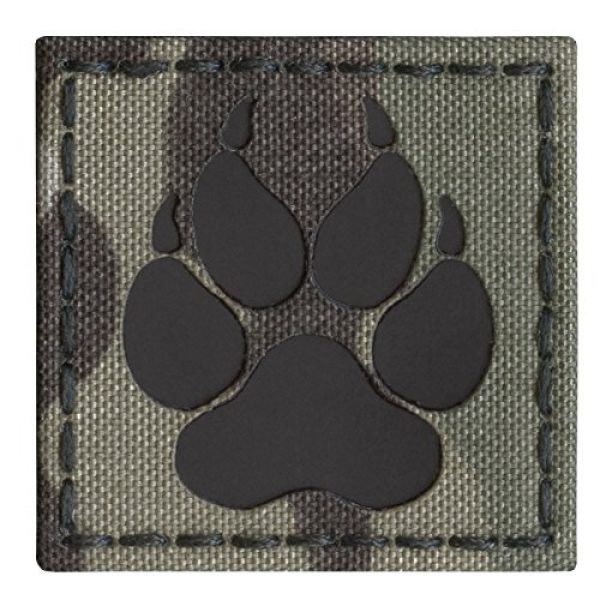 Tactical Freaky Airsoft Morale Patch 2 Multicam Infrared IR K9 Dog Handler Paw K-9 2x2 Tactical Morale Hook-and-Loop Patch