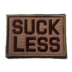 Tactical Embroidery Patch Airsoft Morale Patch 1 Suck Less Embroidery Patch Military Tactical Morale Patch Badges Emblem Applique Hook Patches for Clothes Backpack Accessories