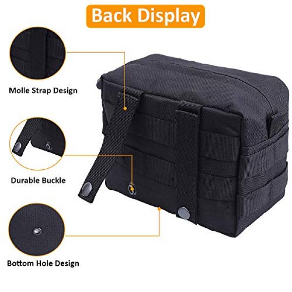 Mujiang Tactical Pouch 4 1000D Tactical Molle Pouch Dump Drop Bag Ammo Recycling Pouch Recovery Mag Bag Hunting Waist Pouch for Vest Backpack