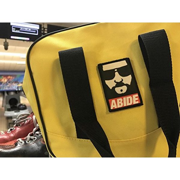 RedheadedTshirts Airsoft Morale Patch 2 The Dude "ABIDE" Morale Patch. Perfect for your Tactical Military Army Gear, Backpack, Operator Baseball Cap, Plate Carrier or Vest. 2x3" Hook and Loop Patch. Made in the USA