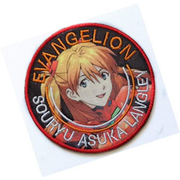 Embroidery Patch Airsoft Morale Patch 2 Japan Anime Evangelion Patch Military Hook Tactics Morale Embroidered Patch Asuka Langley Soryu