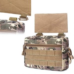 WYNEX Tactical Pouch 1 WYNEX Tactical Dump Drop Pouch of Detachable Design, Molle Vest Pouch Utility Bag Carrier Drop Pouch Sub Abdominal Pouch for JPC CPC AVS Vest with US Flag Patch