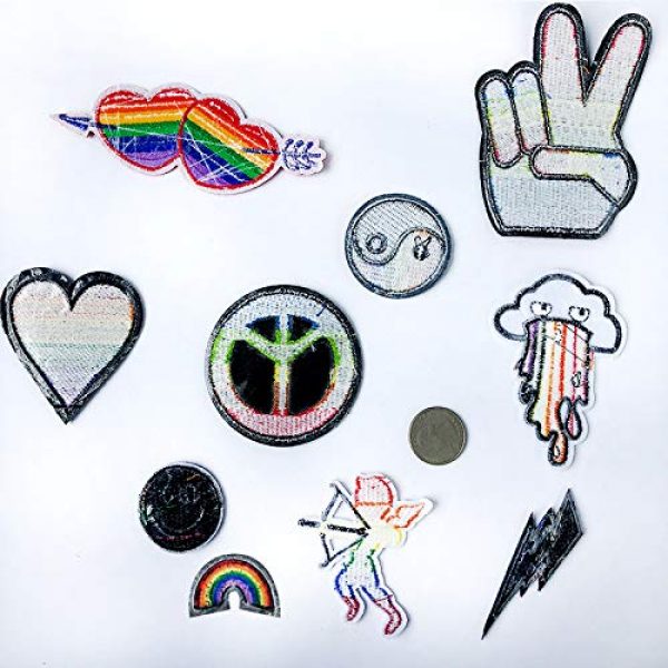 VANVENE Airsoft Morale Patch 7 VANVENE Rainbow LGBT Gay Pride Patches Set,Lesbian Patch Embroidered Morale Emblem Iron On or Sew On Patch Appliques Dress, Plant, Hat, Cap, Jacket, Jeans