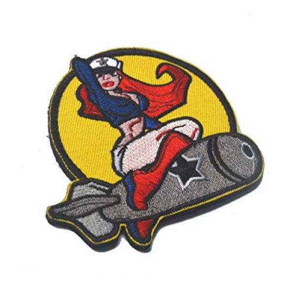 ALIPLUS Airsoft Morale Patch 2 Wwii Us Army Isaf B52 Air Pinup Girl Usa Morale Full Color Brand Patch Bomber Pinup Girl Tactical Combat Hook Badge Patch