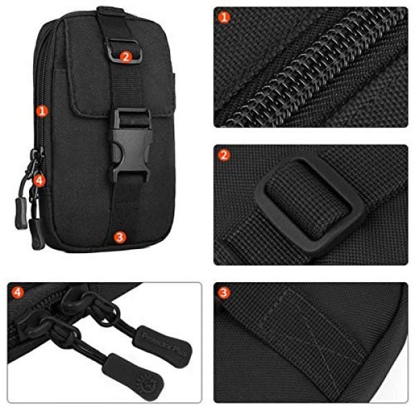 BAIGIO Tactical Pouch 7 BAIGIO Molle Tactical Pouch Phone Holder EDC Pouch Tool Holder Purse Military Belt Pouch