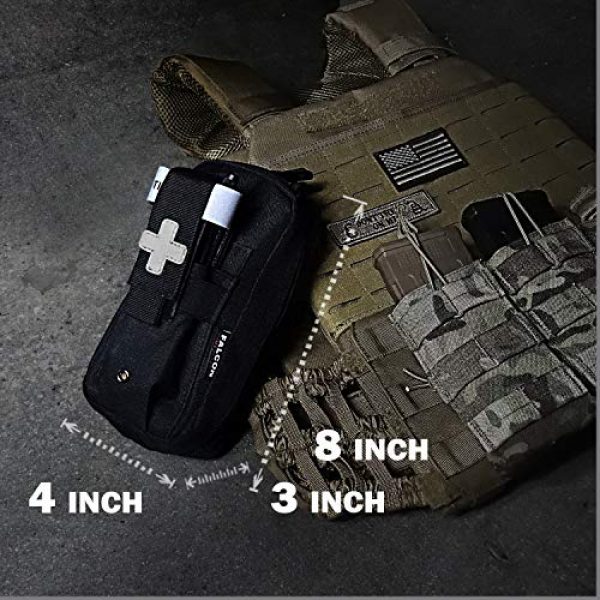 Falcon MediTac Tactical Pouch 2 New Falcon Medi-Tac Tactical EMT Pouch Everyday Carry First Aid Pouch with Molle System and Tourniquet Holder