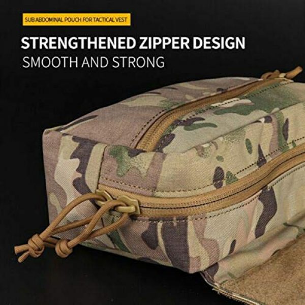 FARMSOLDIER Tactical Pouch 6 FARMSOLDIER Tactical Drop Pouch with Hook and Loop,Sub Abdominal Carrying Kit Bag Tool Pouch for Airsoft JPC CPC AVS Tactical Vest Chest Rig