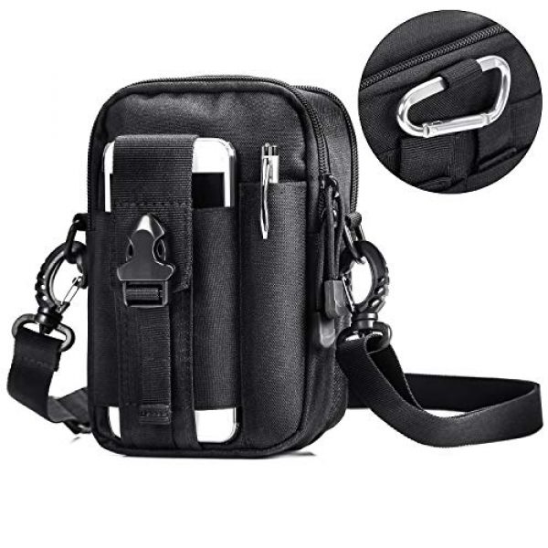 AmHoo Tactical Pouch 1 AmHoo Tactical Molle EDC Pouch Compact Multi Purpose Bag Upgraded Version with Best Double SBS Zippers and Cell Phone Holster Holder for iPhone 6,7,8plus etc