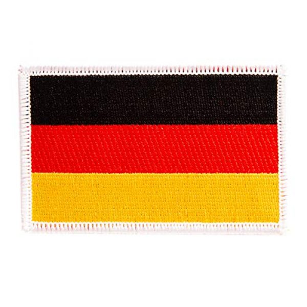 Desert Cactus Airsoft Morale Patch 1 Germany Flag Patch Single 3.5Wx2.25H Iron On Sew Embroidered Tactical Morale Back Pack Hat Bags (Single Patch)