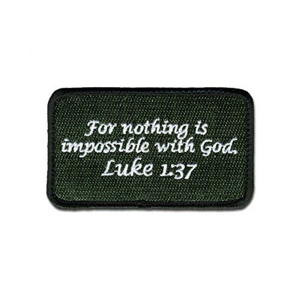 SFI Airsoft Morale Patch 1 Tactical Combat Backpack Morale Patch Badge EMB Hook and Loop - Luke 1:37 ODG
