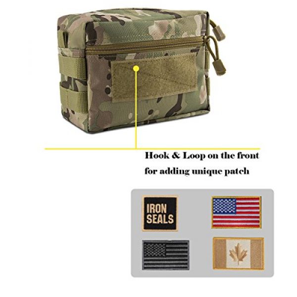 IronSeals Tactical Pouch 4 IronSeals MOLLE Pouch, 2 Pack Multi-Purpose Tactical Compact Water-Resistant Utility Gadget Gear EDC Pouch