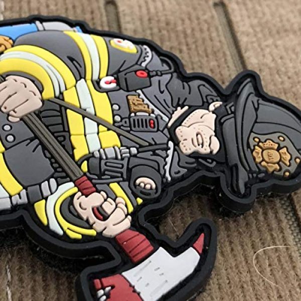 TACOPSGEAR Airsoft Morale Patch 5 TACOPSGEAR EMS Rescue Firefighter - GITD Fireman Fire Department