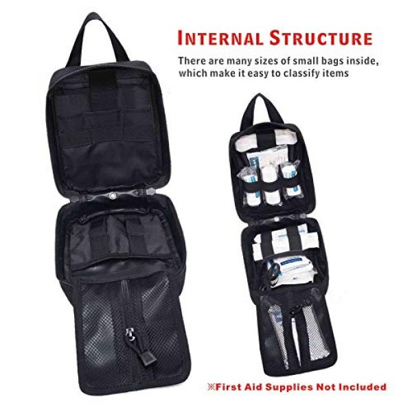 DOUN Tactical Pouch 4 DOUN First Aid Pouch, Rip-Away EMT Tactical MOLLE Medical First Aid IFAK Utility Bag