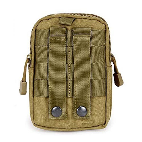ASkinds Tactical Pouch 2 Tactical Pouch Multipurpose Waist Belt Bag Waterproof Nylon Cell Phone Holster Holder Phone Carrying Case Organizer Security Wallet Purse for Outdoor Men Camping Hiking(Khaki)