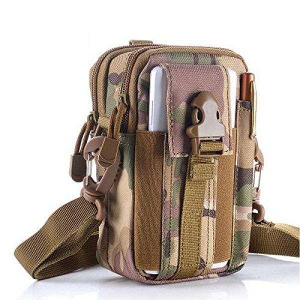 ShiChengWei Tactical Pouch 1 ShiChengWei Universal Outdoor Tactical Holster Military Molle Hip Waist Belt Bag Wallet Pouch Purse Phone Case with Zipper for iPhone 7 6s Plus 5S Samsung Galaxy S7 S6 LG HTC and More-CP camouflage