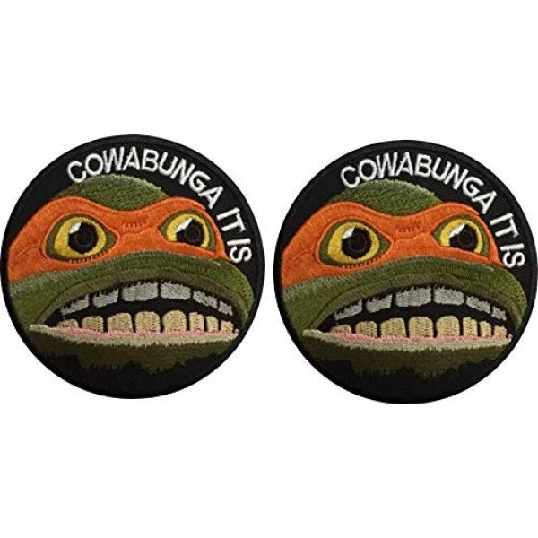 PatchClub Airsoft Morale Patch 1 2 pcs More Detailed Cowabunga It is Patch - Iron On/Sew On - Funny, Morale, Tactical Patches for Army Gear, Backpack, Cap, Vest