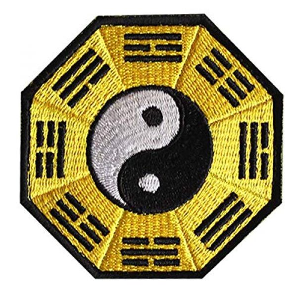 Embroidered Patch Airsoft Morale Patch 1 Karate Yin Yang Ying Tai Chi Martial Arts 3D Tactical Patch Military Embroidered Morale Tags Badge Embroidered Patch DIY Applique Shoulder Patch Embroidery Gift Patch