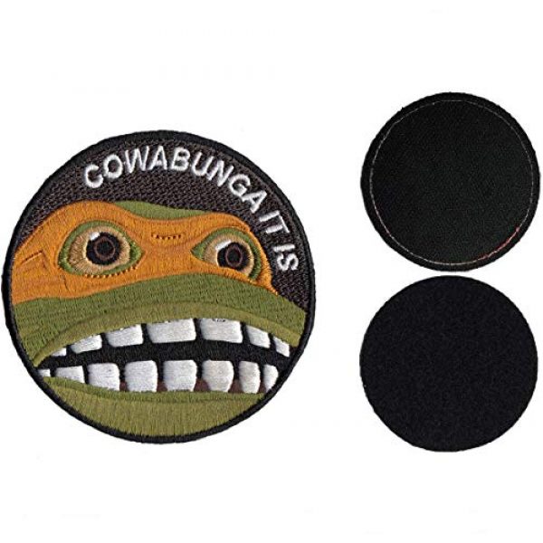 CowaBunga Airsoft Morale Patch 7 Cowabunga It is Embroidered Hook-Backed Morale Patch, Embroidered Patch Sew on Appliques Decorate Badge Hook-Backed Morale Patches Emblem DIY Accessories 3 Inch