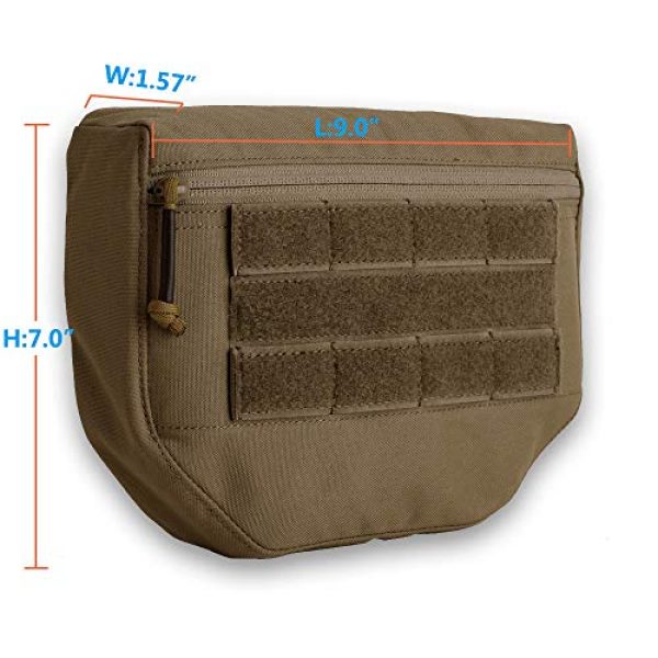 KRYDEX Tactical Pouch 6 KRYDEX Tactical Dump Drop Pouch with Hook and Loop for JPC CPC AVS Vest Utility Tool Bag Airsoft Paintball