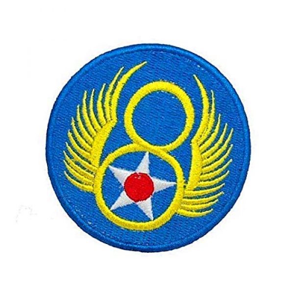 Embroidery Patch Airsoft Morale Patch 3 WW2 US Army 8th Air Force Military Hook Loop Tactics Morale Embroidered Patch