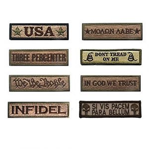 SOUTHYU Airsoft Morale Patch 1 SOUTHYU 8 Pack Tactical Military Morale Patches Set Embroidery Badge Tags with Hook & Loop Backing for Cap Bag Backpacks Vest Military Uniform Jacket