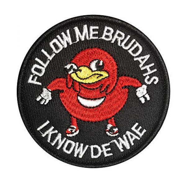 Morton Home Airsoft Morale Patch 1 Morton Home-Ugandan Knuckles Patch Follow me I Know De Wae Black Meme Patch