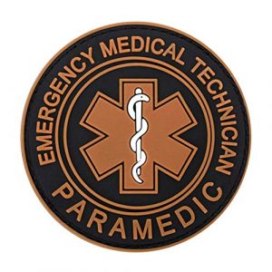 Morton Home Airsoft Morale Patch 1 Morton Home EMT Paramedic Emergency Medical Technician Patch EMT Star of Life Tactical Patch 3D PVC Tactical Morale Badge Rubber Hook and Loop Fastener Patch 3.15 Inch Diameter (Yellow)