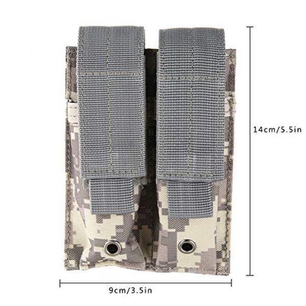 LiulingWSH Tactical Pouch 4 LiulingWSH Open Top Double Pistol Mag Pouch,Flashlight Holder Magazine,Durable 600D Nylon Material for Outdoor Airsoft Combat Hunting