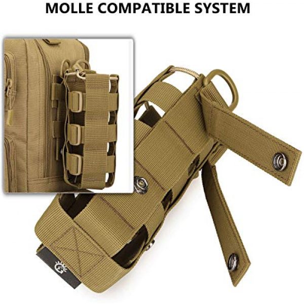 DODO DEER Tactical Pouch 4 DODO DEER Tactical Water Bottles Pouch Military MOLLE Adjustable Kettle Holder Bag H2O Drinks Carrier Case (Double)
