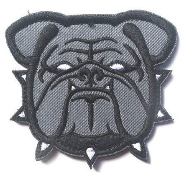 Tactical Embroidery Patch Airsoft Morale Patch 1 English Bulldog Pets Dogs Tactical Embroidery Patch Hook & Loop Morale Patch Military Patch for Clothing Accessory Backpack Armband (Gray)