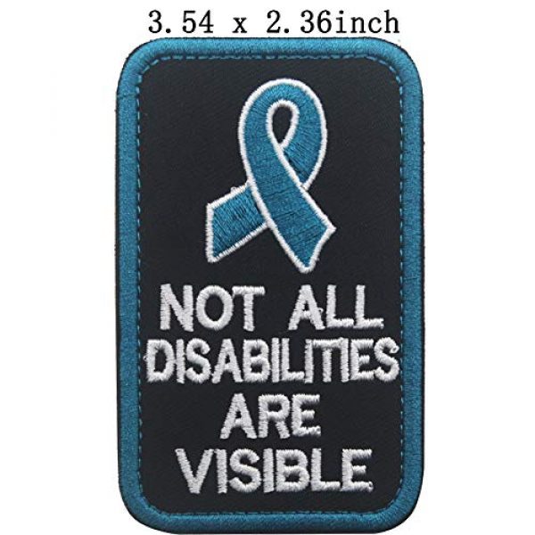 ODSP Airsoft Morale Patch 6 Service Dog No Touch No Talk Warning, Not All Disabilities are Visible, I'm Working for Her Tactical Military Morale Badge Embroidered Patches Appliques with Fastener Hook Loop Backing