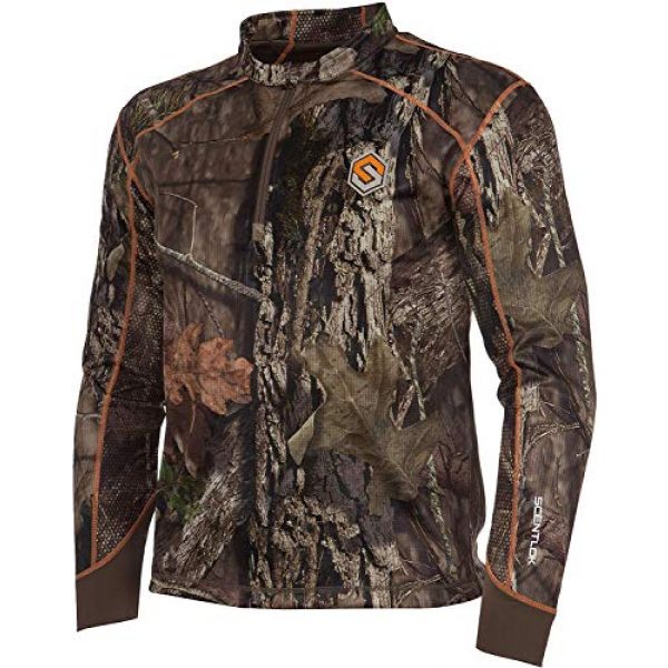 Scentlok Technologies Tactical Shirt 1 ScentLok Savanna Aero Attack 1/4 Zip Hunting Shirt (Mossy Oak Country, Medium)