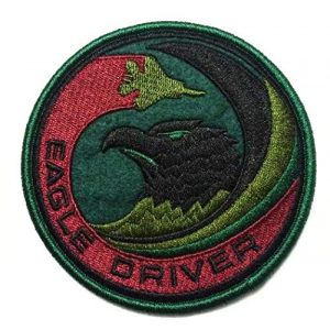 Tactical Embroidery Patch Airsoft Morale Patch 1 F-15 Eagle Driver USAF FS TFS 4" Squadron Tactical Embroidery Patch Hook & Loop Morale Patch Military Patch for Clothing Accessory Backpack Armband (color1)