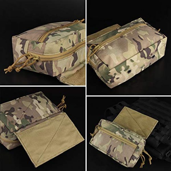 LIVANS Tactical Pouch 6 LIVANS Tactical Drop Dump Pouch with Hook and Loop, Mag Recovery Bag Tactical Vest Carrier Tool Bag for Airsoft JPC CPC AVS Tactical Vest