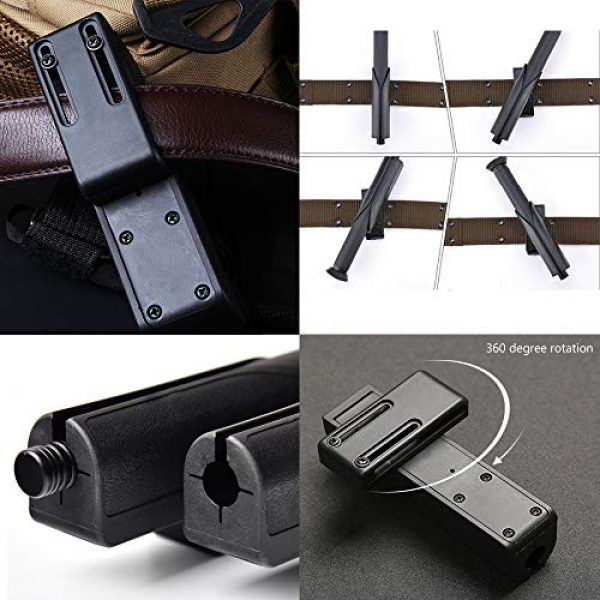 FOXSUR Tactical Pouch 3 FOXSUR SideBreak Baton Holsters, 360 Degree Rotating Telescopic Baton Pouch, Expandable Baton Holder Pouch, Tactical Flashlight Holsters