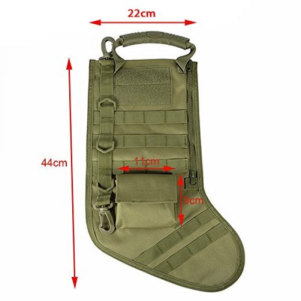 MiOYOOW Tactical Pouch 4 Tactical Christmas Stocking Bag, Molle Dump Drop Pouch Military Utility Storage Bag Combat Ammo Storage Bag for Christmas Holiday Decoration