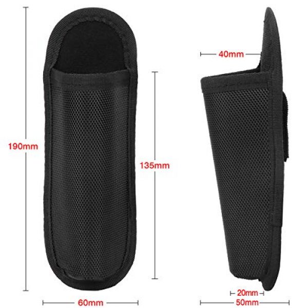 abcGoodefg Tactical Pouch 6 abcGoodefg Tactical Flashlight Holster for Duty Belt Long Clip-On Flashlight Holder Pouch Compact Torch Handheld LED Flashlight Carrier Case, Black 1 Pack