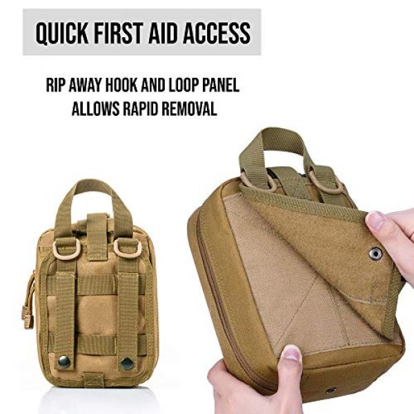 ASATechmed Tactical Pouch 4 ASATechmed Tactical Military MOLLE EMT First Aid IFAK Utility Medical Pouch Plus Free Matching Color EMT Shears Ideal Gift for First Responder, EMT, Paramedics, Soldiers, Police and Many More