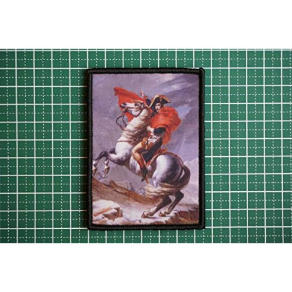WAPPEN-YA DONGRI Airsoft Morale Patch 2 Morale Patch Hook and Loop Napoleon Crossing The Alps A0524