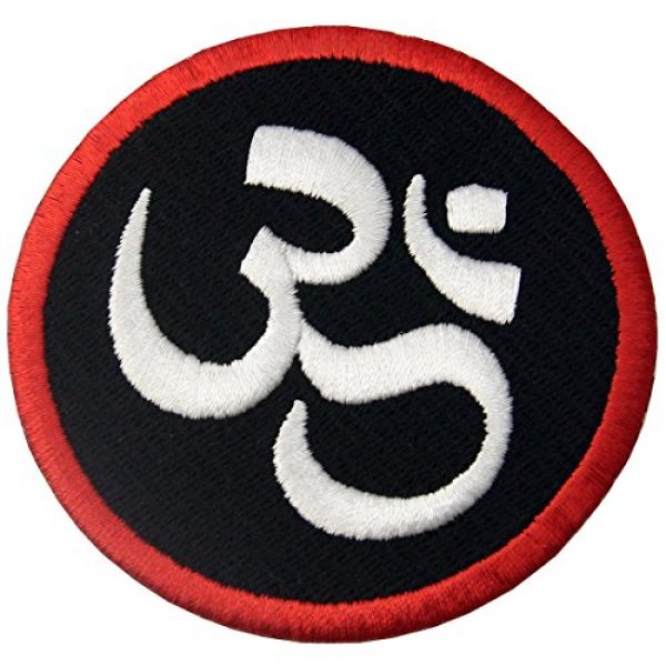 EmbTao Airsoft Morale Patch 4 Buddhist Symbol Inner Peace Patch Embroidered Morale Applique Iron On Sew On Emblem