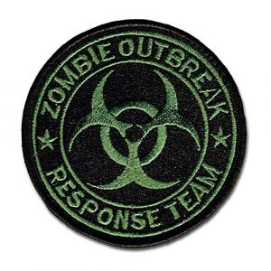BASTION Airsoft Morale Patch 1 BASTION Morale Patches (Zombie Response Team, Green) | 3D Embroidered Patches w/Hook & Loop Fastener Backing | Well-Made Clean Stitching, Military Patches for Tactical Bag, Hats & Vest