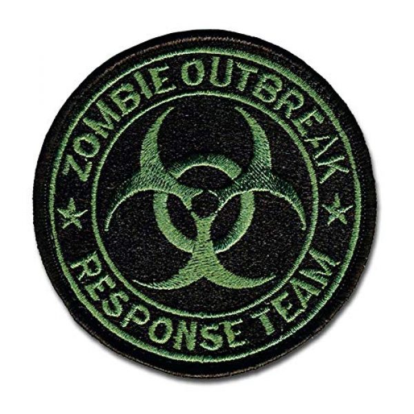 BASTION Airsoft Morale Patch 1 BASTION Morale Patches (Zombie Response Team, Green) | 3D Embroidered Patches w/Hook & Loop Fastener Backing | Well-Made Clean Stitching, Military Patches for Tactical Bag, Hats & Vest