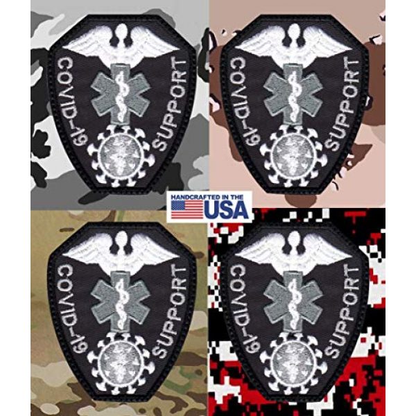 Patch Brigade Airsoft Morale Patch 4 Cov-id-19 Medical Virus Support Medic Badge Patch