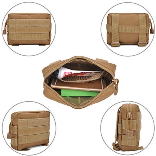 HOANAN Tactical Pouch 4 HOANAN 2 Pack Molle Pouch Tactical EDC Pouch Admin Organizer Gadget Gear Pouch for Military Backpack