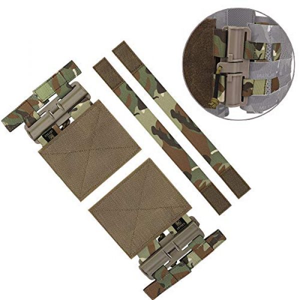 KRYDEX Tactical Pouch 3 KRYDEX Quick Release Buckle Set,Single Point Molle Quick Disconnect Side Entry Conversion with Hoop and Loop for JPC CPC NCP XPC 420 Vest (Multicam)