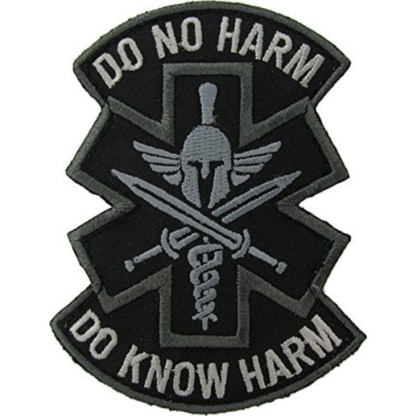 MilSpec Monkey Airsoft Morale Patch 1 Do No Harm (Spartan) Morale Patch (SWAT (Black))