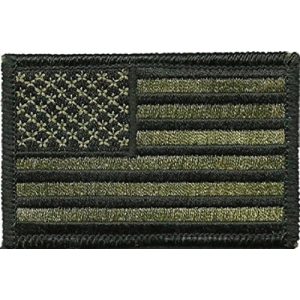 Ranger Return Airsoft Morale Patch 1 Tactical USA Flag Patch OD - Olive Drab 2"x3" - by Ranger Return (RR-TACT-USAF-00OD)