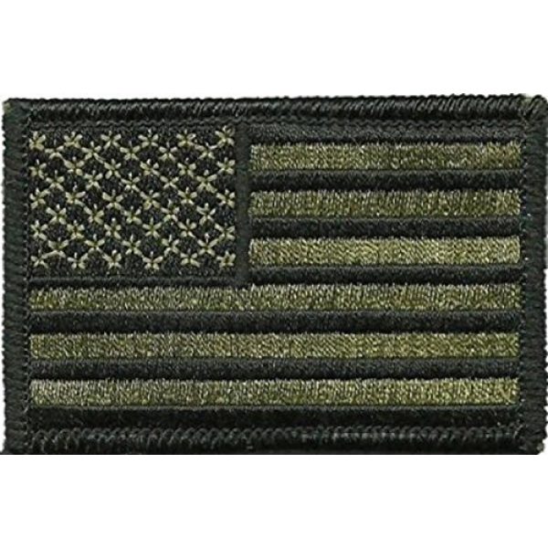 Ranger Return Airsoft Morale Patch 1 Tactical USA Flag Patch OD - Olive Drab 2"x3" - by Ranger Return (RR-TACT-USAF-00OD)
