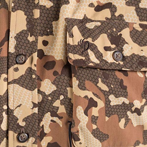 Duck Camp Tactical Shirt 3 Duck Camp Men's Button Down Long Sleeve Hunting Shirt Midweight | Late Season Wetland Camouflage