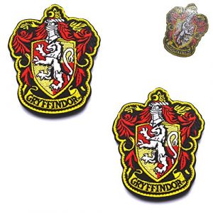 ODSP Airsoft Morale Patch 7 Harry Potter House of Gryffindor House Hogwarts Crest Full Color Iron-On Embroidered Patches, Tactical Military Morale Emblem Patch Set Appliques Badge for Coat Jacket Hat Backpack 3.94"x3.15" 2PCS